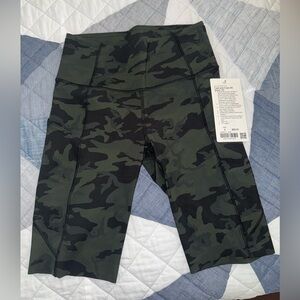 Lululemon Athletica Green Camo Athletic Shorts